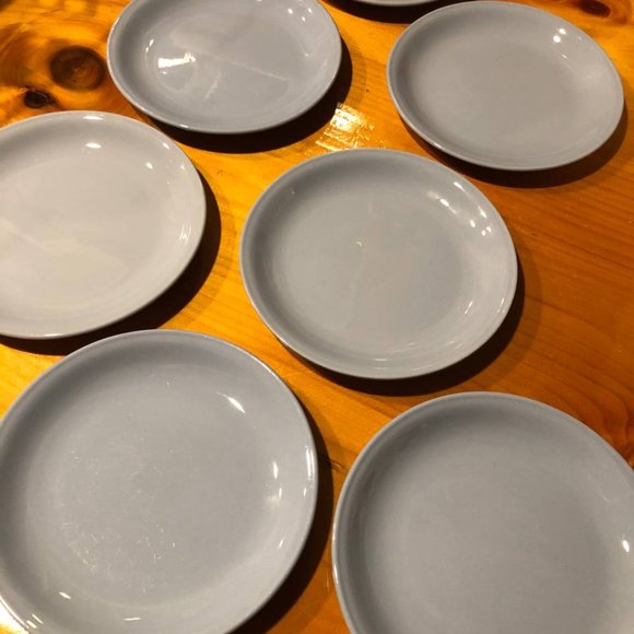 Skytone Other - Vintage Homer Laughlin 1950 Skytone Blue Solid Bread Dessert Plate Set of 7